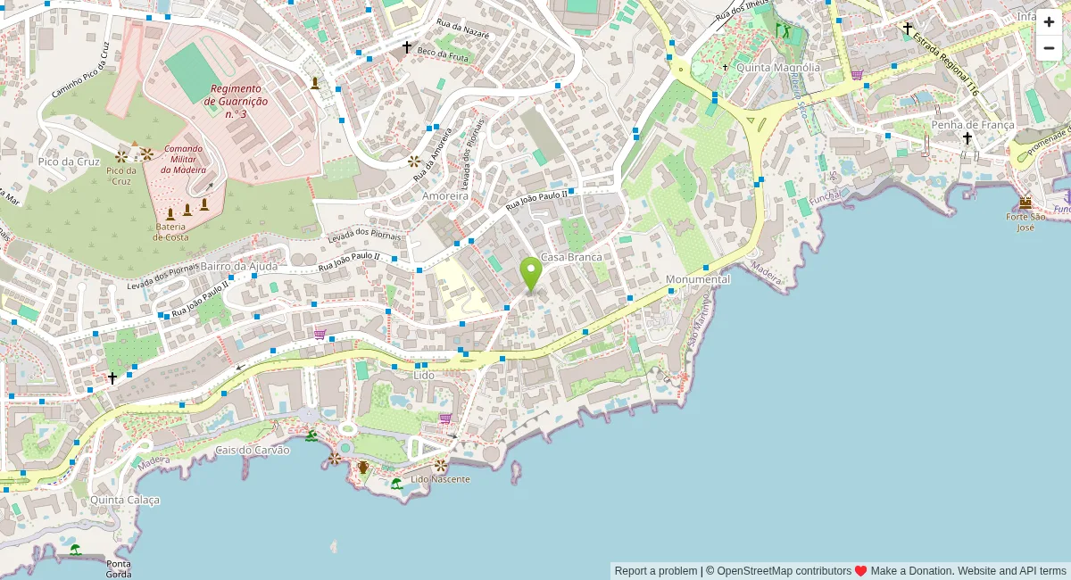 Map showing Local Pub on Rua da Casa Branca in Funchal